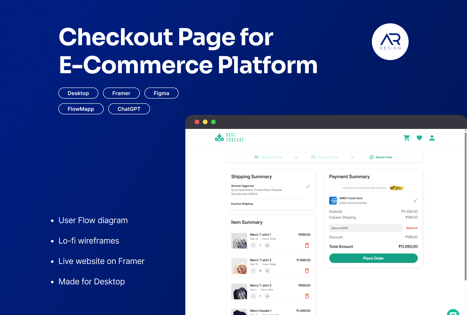 Checkout Page for E-Commerce Platform