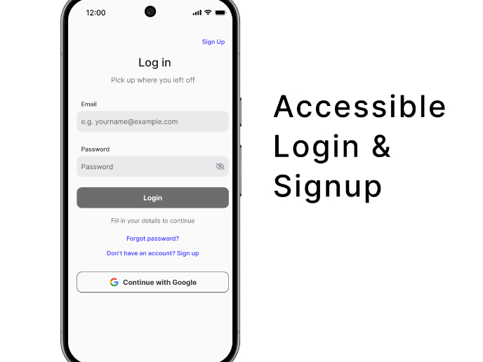 Florish Accessibility Signup Form
