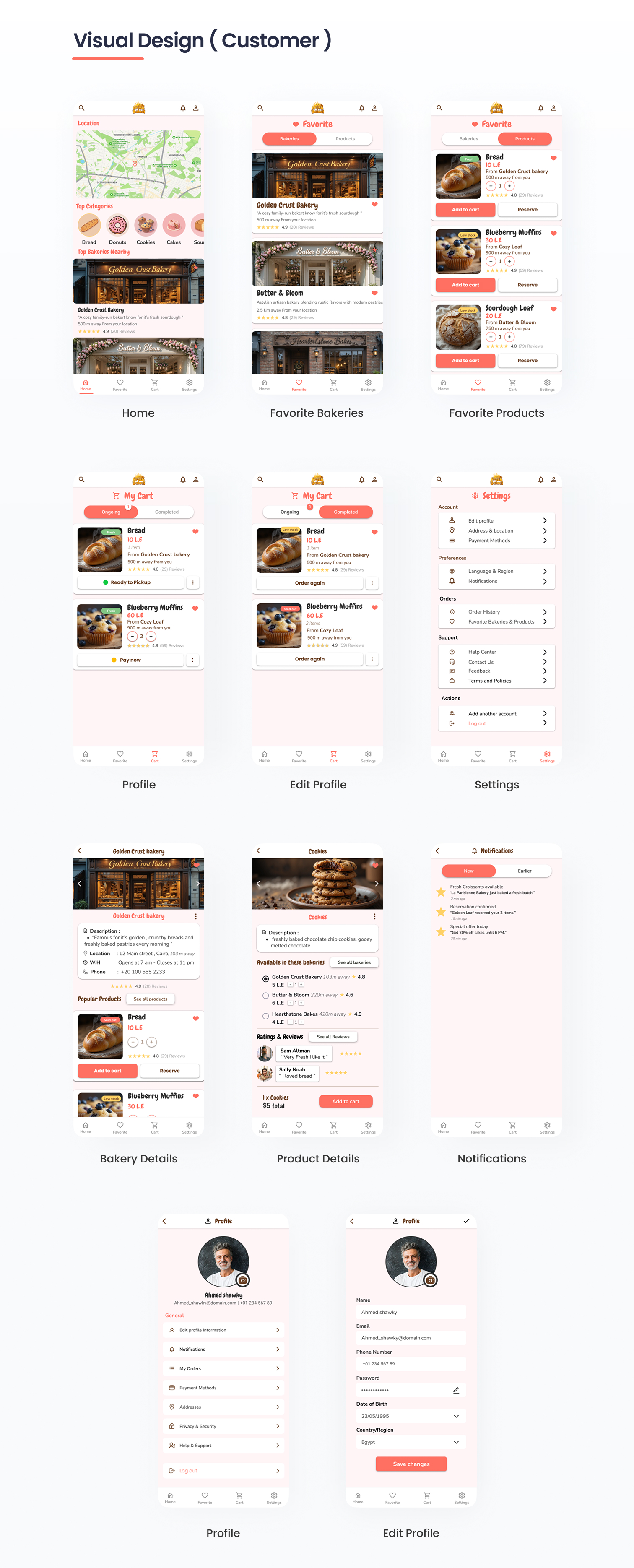 Fresh Baladi | Real-Time Bakery Alerts App | UI UX Case Study 27