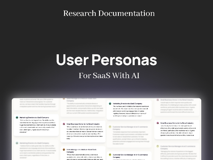 User personas for SaaS Platform