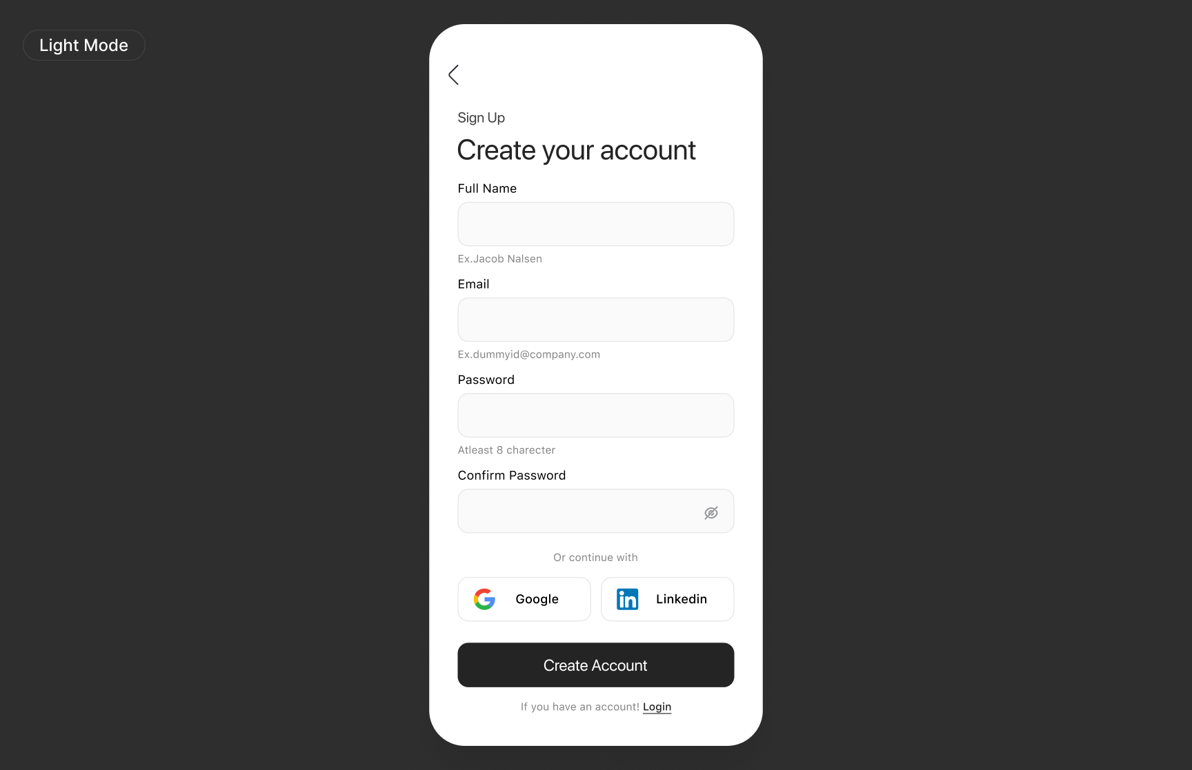 Sign Up - Stunning mobile screen 1