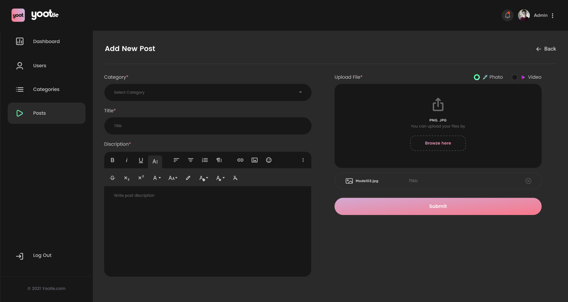 Upload your post - Dashboard  4