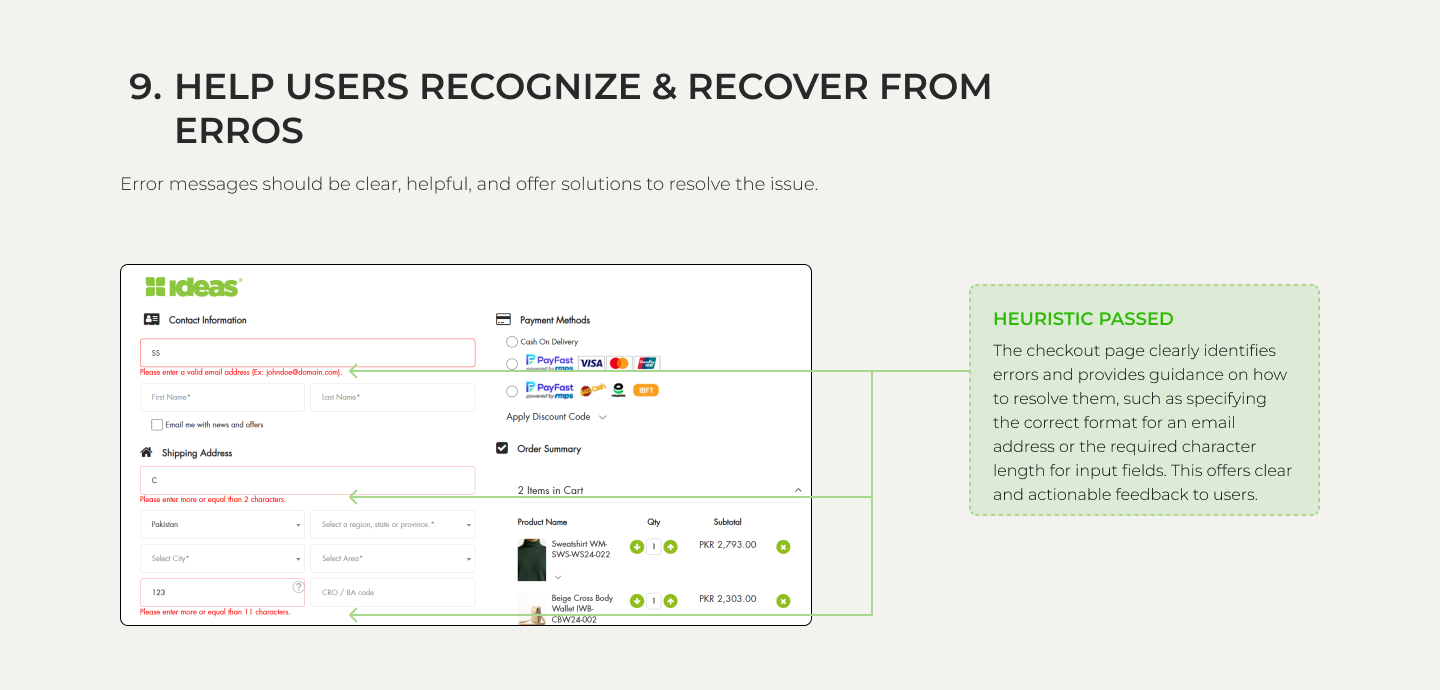 Heuristic Analysis - Ecommerce Website 10