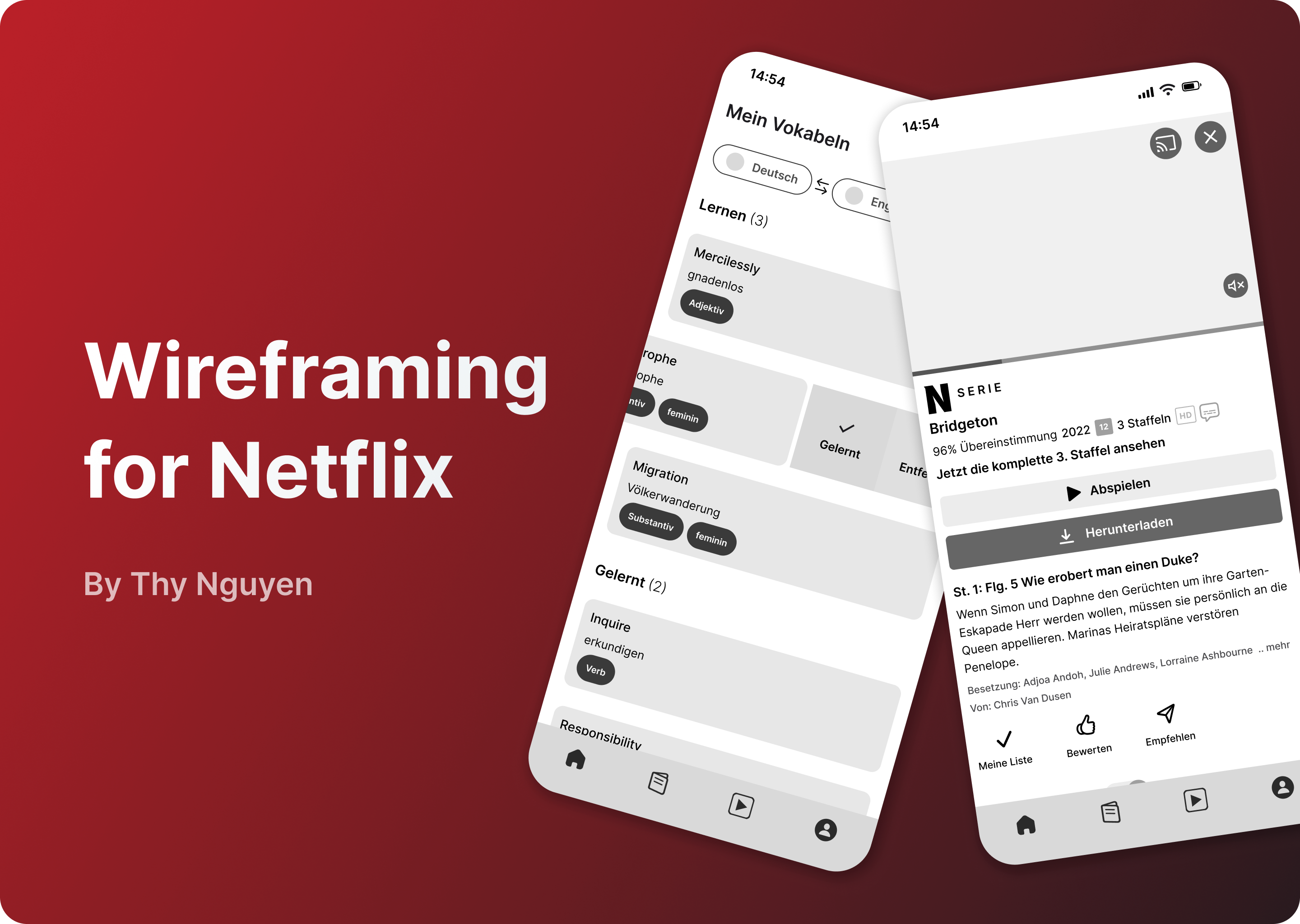 Wireframing for Netflix