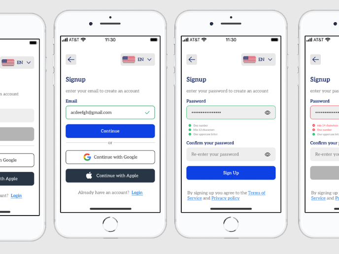 Accessible Login & Signup Flow for Data Buddy SaaS Platform