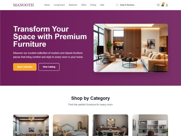 MANOOTH E-commerce site