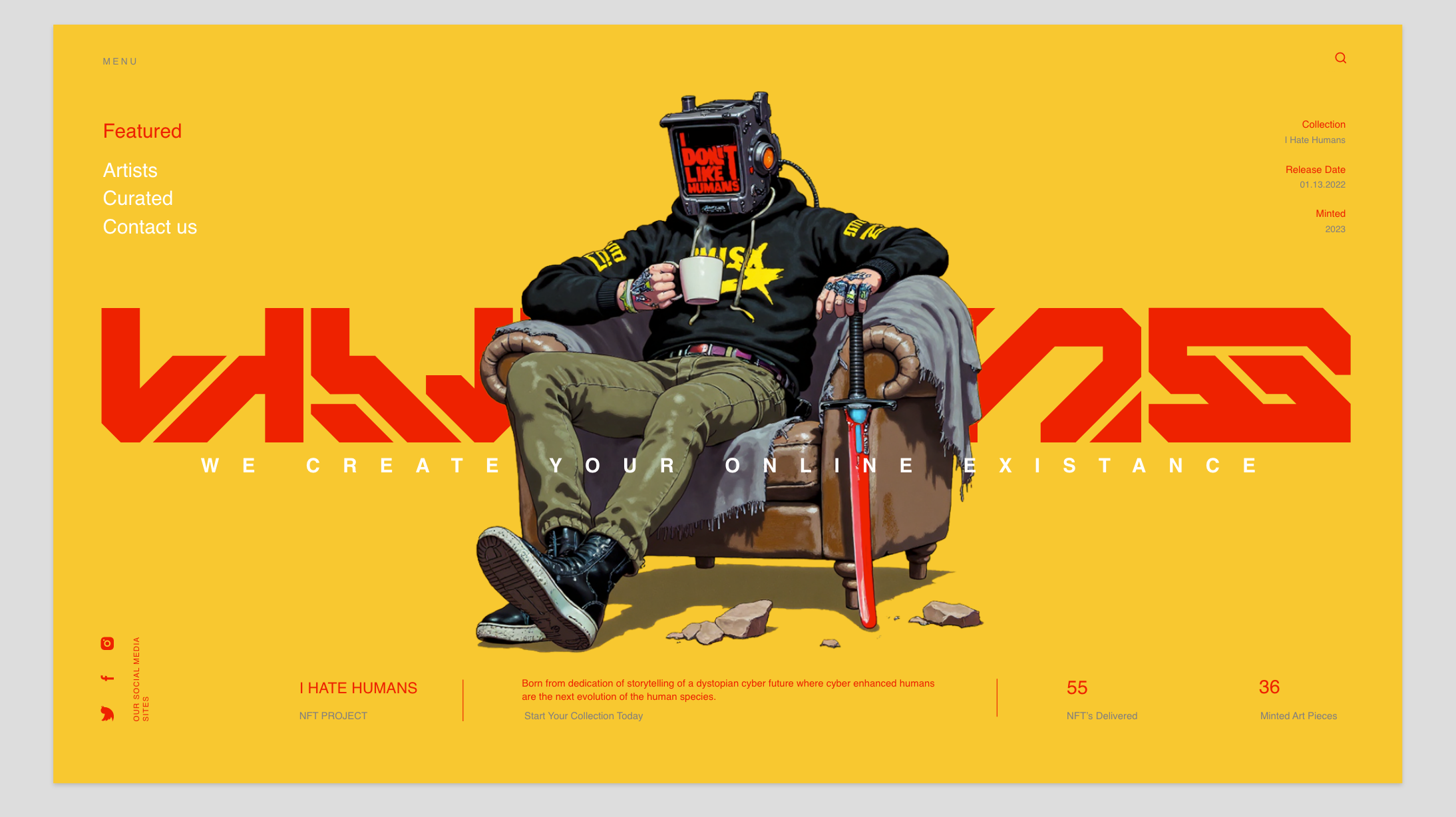 HUMANS NFT Landing Page