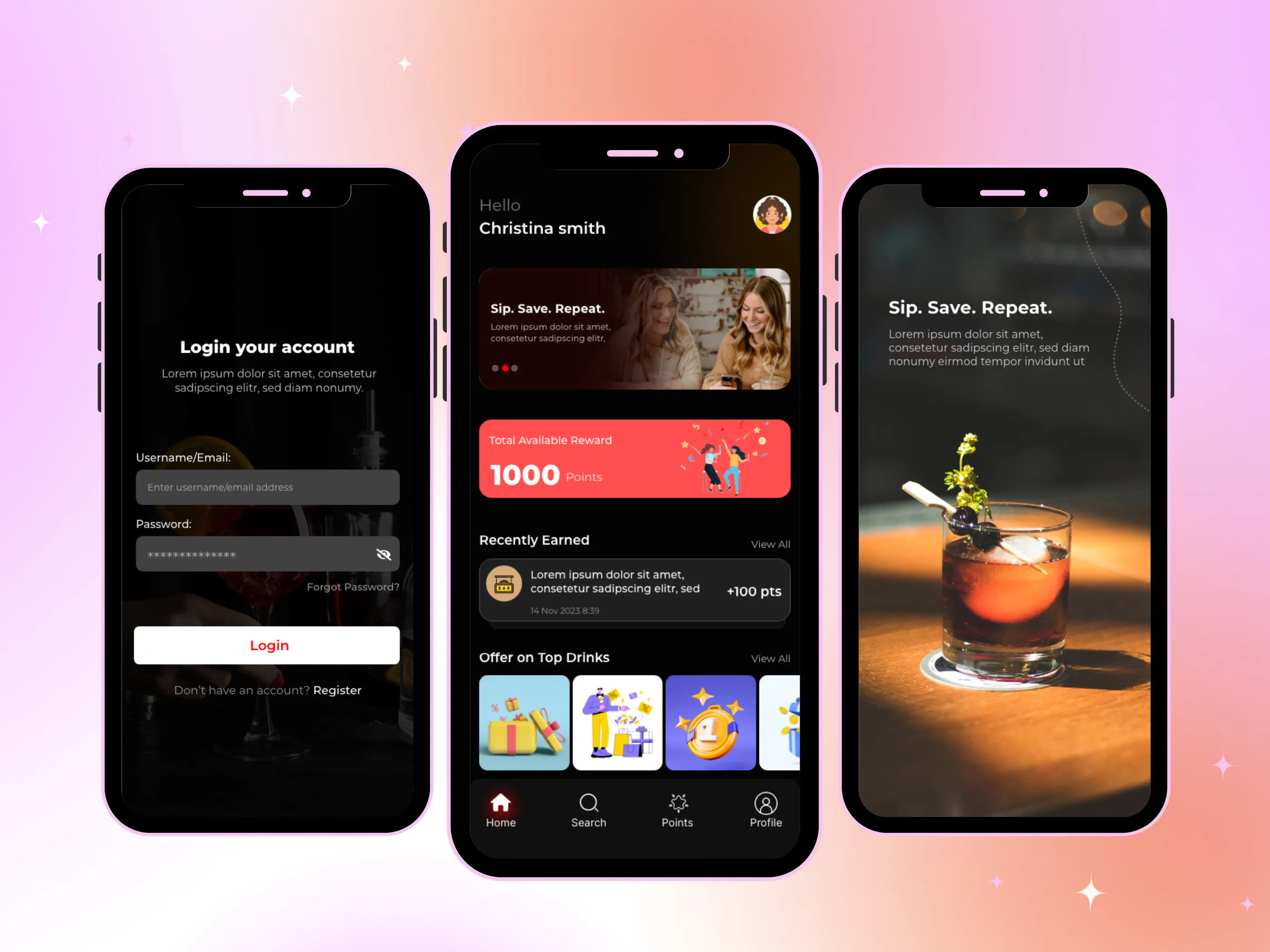 Reward Earning App UI Design