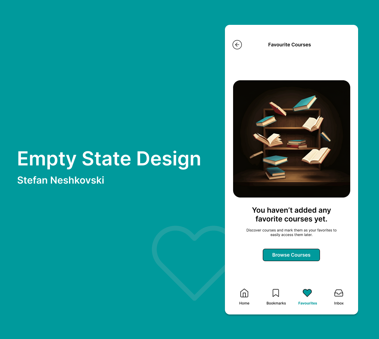 Empty State Design (No Favorite Courses)