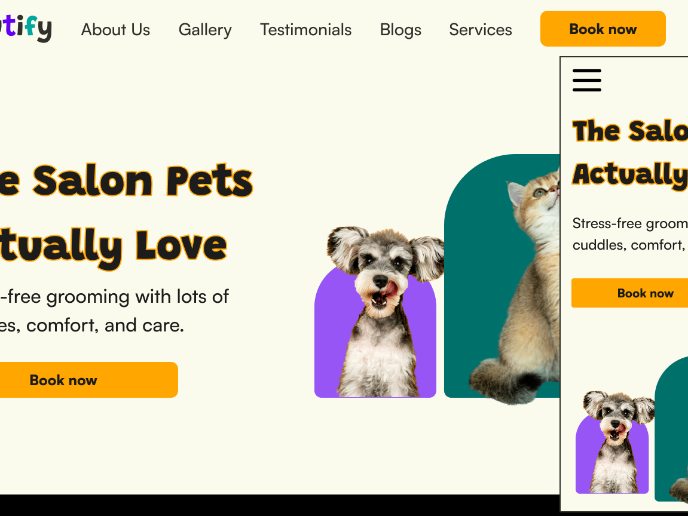 Pawtify - Responsive Landing Page Brief