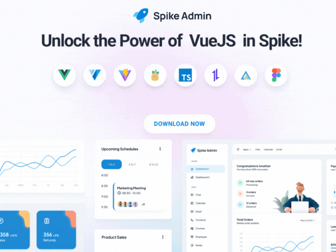 Spike VueJS Admin Dashboard Design