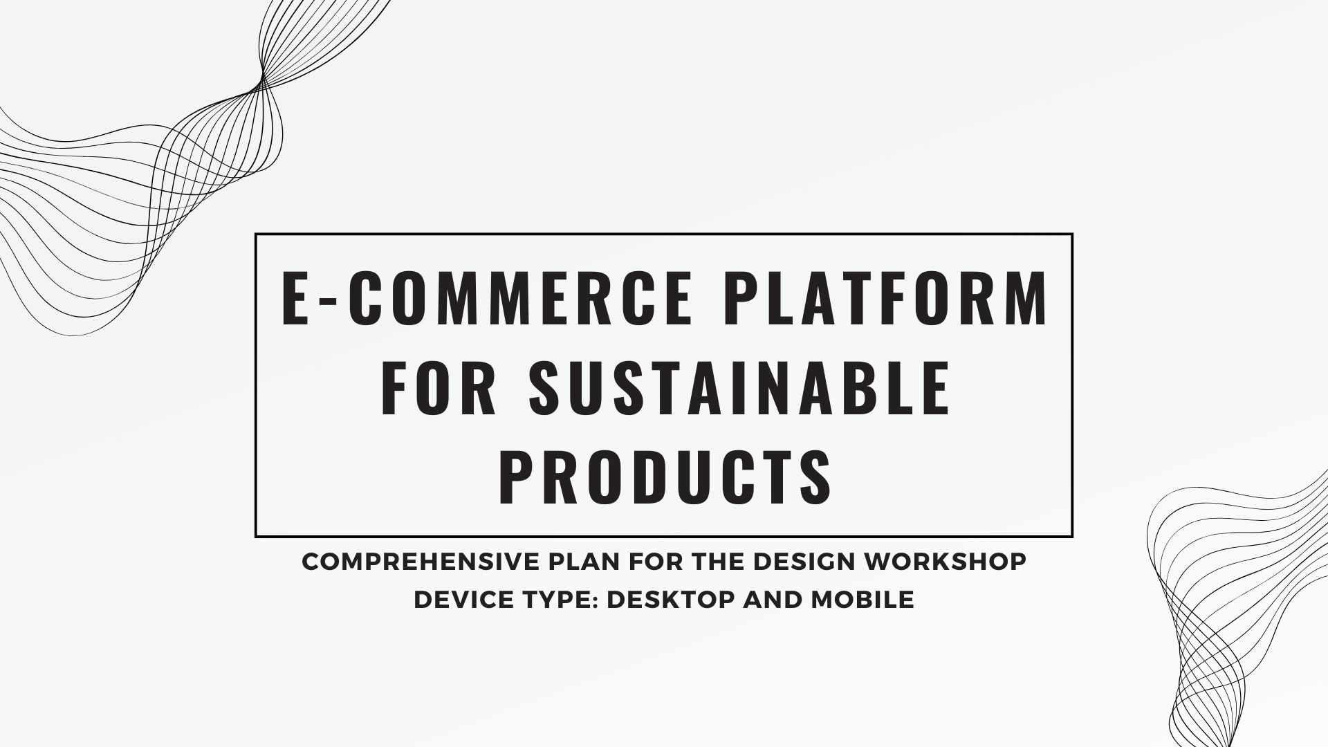 E-commerce Platform for Sustainable Products
