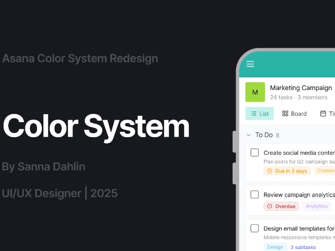 Asana - Color System Redesign
