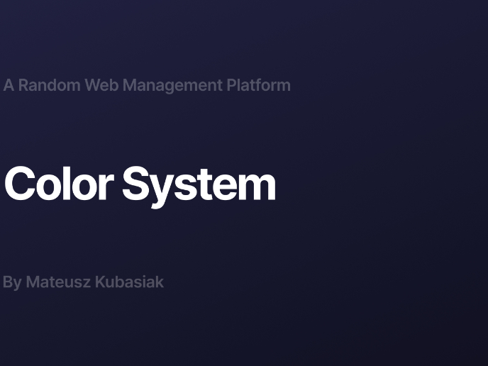 A Random Web Management Platform