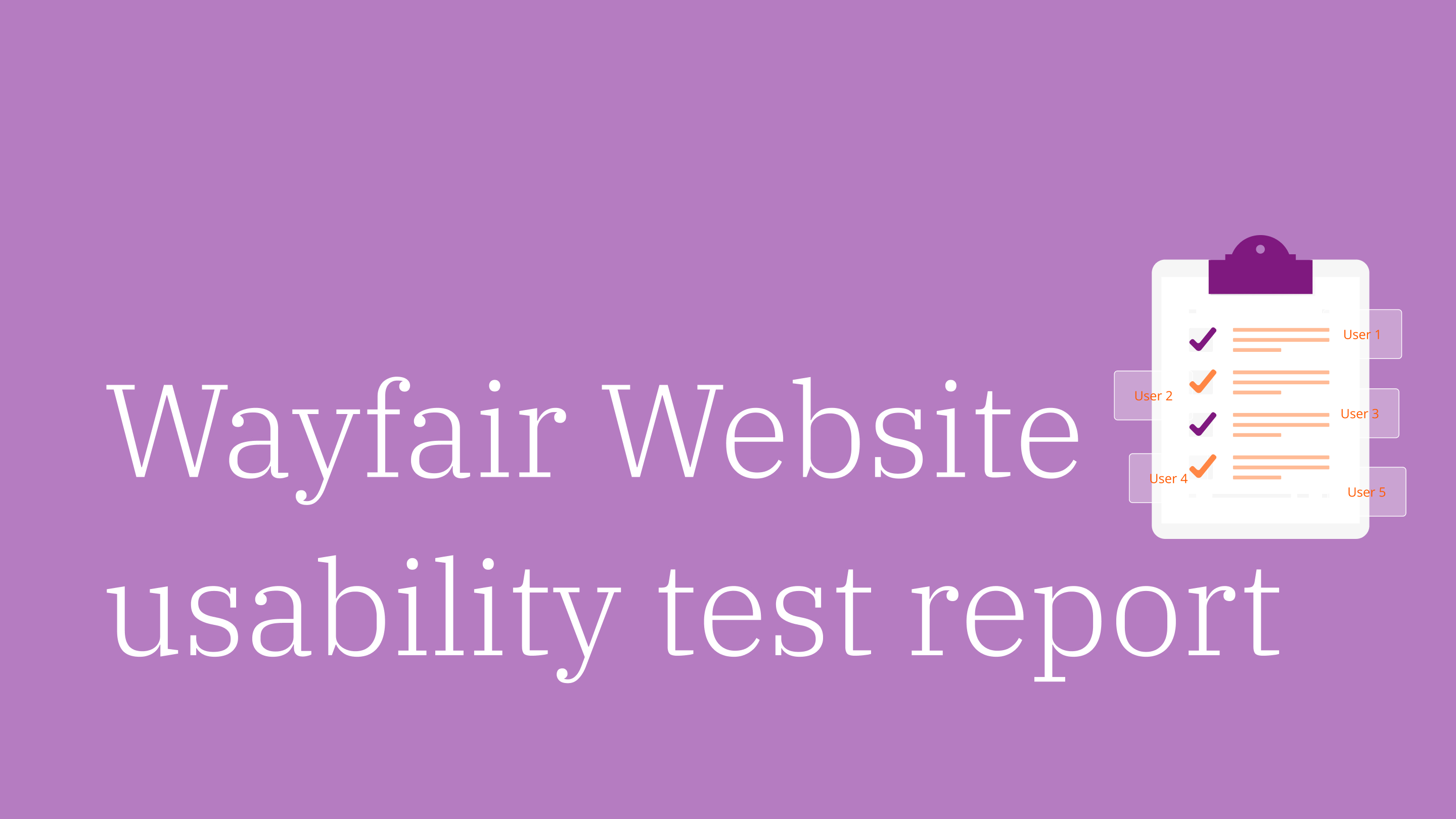 Wayfair Website Usability Test Report